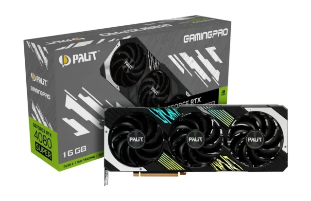 Palit Видеокарта GeForce RTX 4080 SUPER GamingPro 16 ГБ (NED408S019T2-1032A)