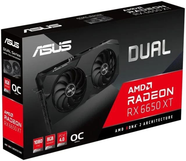 ASUS Видеокарта Radeon RX 6650 XT 8 ГБ (ASUS Radeon RX 6650 XT 8 ГБ)