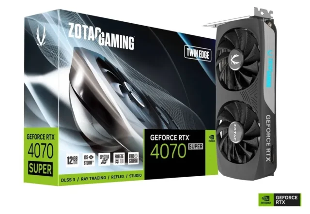 ZOTAC Видеокарта GeForce RTX 4070 SUPER 12 ГБ (ZT-D40720E-10M)