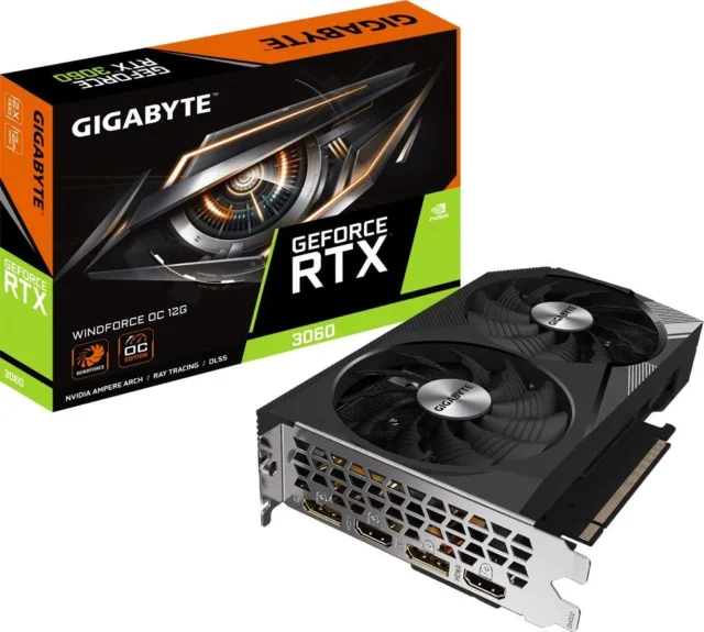 Gigabyte Видеокарта GeForce RTX 3060 GV-N3060WF2OC-12GD 2.0 12 ГБ (GV-N3060WF2OC-12GD 2.0) — изображение 4