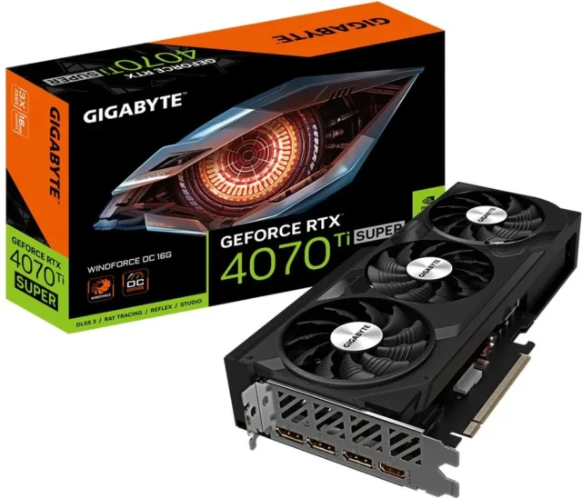 Gigabyte Видеокарта GeForce RTX 4070 Ti SUPER Windforce OC 16 ГБ (GV-N407TSWF3OC-16GD) — изображение 8